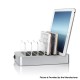 [Ships from Bonded Warehouse] Universal Desktop USB Charging Station w/ 6 USB Ports - Silver, ABS, US Plug