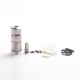 YFTK Flash e-Vapor V4.5S+ Style RTA Rebuildable Tank Vape Atomizer - Silver, 316 Stainless Steel + Glass, 4.5ml, 23mm Diameter