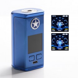 Authentic Vaptio Capt'n 220W TC VW Variable Wattage Box Mod - Blue, Zinc Alloy + IML Panel, 10~220W, 2 x 18650