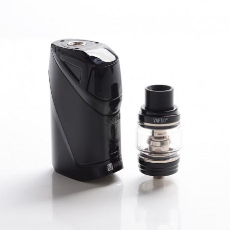 Authentic Vaptio Ironclad 50W 2600mAh Box Mod Starter Kit w/ Frogman C Tank - Black, 6ml, 0.2ohm