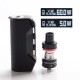 Authentic Vaptio FRAGG 60 60W 2000mAh VV VW Mod Starter Kit with Casto Sub Ohm Tank - Graphite Black, 2.0ml, 0.25ohm, 5~60W