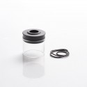 Authentic Auguse Era MTL RTA Replacement Top-Filling Top Cap Tank Tube - Black, Stainless Steel + Glass, 3ml, Type A