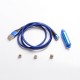 Authentic Kumiho K1 3 in 1 Magnetic 3A Fast Charge Sync USB Cable with 3 Types of Cable Heads for iPhone / Type-C/Android - Blue