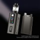 Authentic Steam Crave Hardon 220W TC VW Box Mod Kit w/ Squonk Backpack + Glaz V2 RTA - Gun Metal + Silver, 2 x 18650/21700