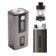 Authentic Steam Crave Hardon 220W TC VW Box Mod Kit w/ Squonk Backpack + Glaz V2 RTA - Gun Metal + Black, 2 x 18650 / 21700