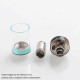 Authentic Wismec Orma Sub Ohm Tank Atomizer Clearomizer - Silver, Stainless Steel + Glass, 3.5ml, 0.25ohm, 22mm Diameter
