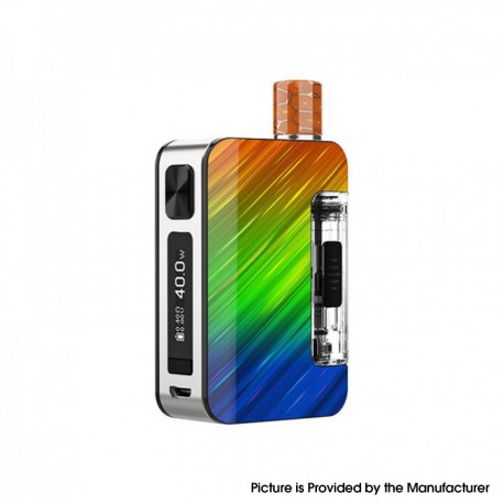 Authentic Joyetech Exceed Grip Pro 40W 1000mAh VW Mod Pod System Starter Kit - Rainbow Star Trail, 0.4ohm / 1.2ohm, 1~40W