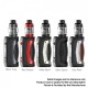 Authentic GeekVape Aegis Max 100W TC VW Mod Starter Kit w/ Zeus Tank - Grey Pearl, 1~100W, 100~315'C, 1 x 18650 / 21700