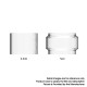 Authentic Augvape Intake Sub Ohm Tank Replacement Straight Tank Tube - Transparent, Glass, 3.5ml