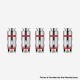 Authentic Vaptio Sonar Max Mod Pod Kit Replacement A2 Coil Head - Silver, 0.35ohm (Best: 35~40W) (5 PCS)