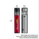 Authentic Vaptio Sonar Max 75W VW Box Mod Pod System Starter Kit - Vigor Red, 4.5ml, 0.15ohm / 0.35ohm, 1 x 18650