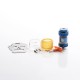 Authentic Dovpo x Vaping Bogan Blotto Mini RTA Rebuildable Tank Vape Atomizer - Blue, Glass + PCTG, 2ml / 4ml, 23.4mm Diameter