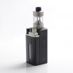 Authentic Steam Crave Hardon 220W TC VW Box Mod Kit w/ Squonk Backpack + Glaz V2 RTA Tank - Black + Silver, 2 x 18650/21700