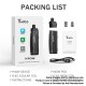 Authentic Yuoto K40W 40W 1500mAh VW Box Mod Pod System Starter Kit - 7 Colors, Zinc Alloy + PCTG, 3.5ml, 0.3 /0.8ohm, 5~40W