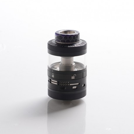 Authentic Steam Crave Aromamizer Ragnar RDTA Rebuildable Dripping Tank Atomizer - Black, SS + Glass, 18ml, 35mm Diameter