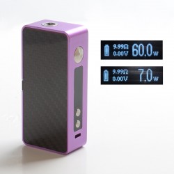 Authentic Master X62T TC VW Variable Wattage Box Mod - Purple, 7~60W, 1 x 18650