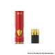 Authentic ThunderHead Creations Tauren Max Hybrid Semi-Mechanical Mech Mod w/X Chip - Red, Brass, 1 x 18650/20700/21700