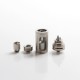 Authentic Master Aurora RTA Rebuildable Tank Atomizer - Silver, Stainless Steel + Glass, 22mm Diameter