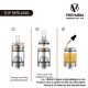 Authentic Phevanda Memo MTL RTA Rebuildable Tank Atomizer - Black, 316 Stainless Steel + PC, 3.5ml, 22mm Diameter