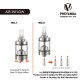 Authentic Phevanda Memo MTL RTA Rebuildable Tank Atomizer - Black, 316 Stainless Steel + PC, 3.5ml, 22mm Diameter