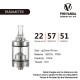 Authentic Phevanda Memo MTL RTA Rebuildable Tank Atomizer - Black, 316 Stainless Steel + PC, 3.5ml, 22mm Diameter