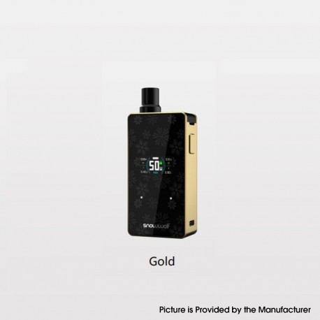 Authentic Snowwolf P50 50W 1250mAh VW Mod Pod System Starter Kit - Gold, Zinc Alloy + PCTG, 4.5ml, 0.6ohm, 5~50W