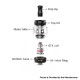 Authentic Vaporesso GTX 22 Sub Ohm Tank Vape Atomizer Clearomizer - Green, Stainless Steel + Glass, 3.5ml / 2ml, 0.2ohm / 0.6ohm