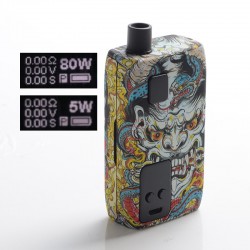 Authentic ThinkVape Thor AIO 80W VW Box Mod Pod System Starter Kit - Asura, 3.0ml, 0.2ohm / 0.5ohm, 5~80W, 1 x 18650