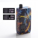 Authentic ThinkVape Thor AIO 80W VW Box Mod Pod System Starter Kit - Grid-Dark, 3.0ml, 0.2ohm / 0.5ohm, 5~80W, 1 x 18650