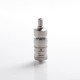 SXK Flash e-Vapor V4.5S+ Style RTA Rebuildable Tank Vape Atomizer - Silver, 316 Stainless Steel + Glass, 4.5ml, 23mm Diameter