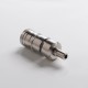 SXK Flash e-Vapor V4.5S+ Style RTA Rebuildable Tank Vape Atomizer - Silver, 316 Stainless Steel + Glass, 4.5ml, 23mm Diameter