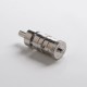 SXK Flash e-Vapor V4.5S+ Style RTA Rebuildable Tank Vape Atomizer - Silver, 316 Stainless Steel + Glass, 4.5ml, 23mm Diameter