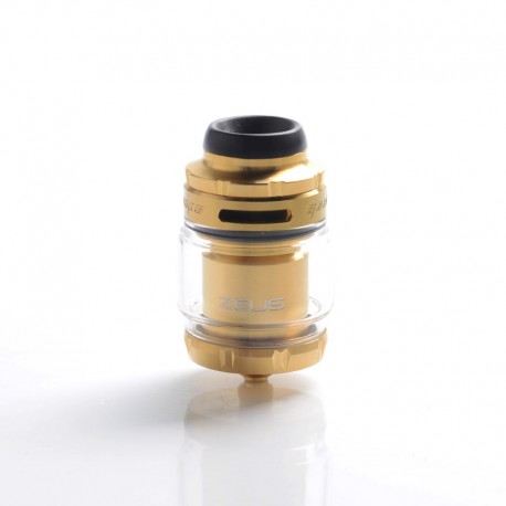 [Ships from Bonded Warehouse] Authentic GeekVape Zeus X Mesh RTA Atomizer - Gold, 4.5ml, 0.17ohm / 0.20ohm, 26mm