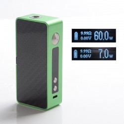 Authentic Master X62T 60W TC VW Variable Wattage Box Mod - Green, 7~60W, 1 x 18650