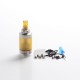 SXK 415 FOUR ONE FIVE Style MTL RTA Rebuildable Tank Vape Atomizer - Silver, 316SS + PEI, 4.5ml, 22mm Diameter