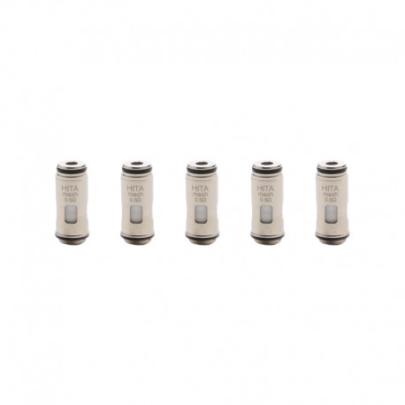 Authentic Asvape Hita Mech Mod RBA Pod Kit Replacement DTL Mesh Coil Head - Silver, 0.5ohm (5 PCS)