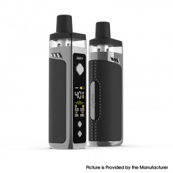 Authentic IJOY Captain 1500 40W 1500mAh VW Box Mod Pod System Starter Kit - Gunmetal, Plastic + Leather, 0.3 /0.7ohm, 5~40W