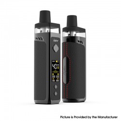 Authentic IJOY Captain 1500 40W 1500mAh VW Box Mod Pod System Starter Kit - Black, Plastic + Leather, 0.3ohm /0.7ohm, 5~40W