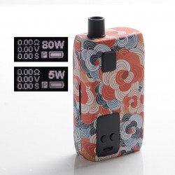 Authentic ThinkVape Thor AIO 80W VW Box Mod Pod System Starter Kit - Clouds, 3.0ml, 0.2ohm / 0.5ohm, 5~80W, 1 x 18650