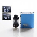 Authentic Mater X50T 50W 2500mAh VW Box Mod + Clearomizer Atomizer Kit - Black + Blue, 7~50W, 2.5ml, 0.5ohm