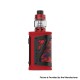 Authentic SMOKTech SMOK SCAR-P18 230W VW Mod Vape Starter Kit with TFV9 Tank - Red, Zinc Alloy + SS + Glass, 1~230W, 2 x 18650