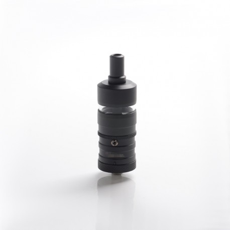 SXK Flash e-Vapor V4.5S+ Style RTA Rebuildable Tank Atomizer - Black, 316 Stainless Steel + Glass, 4.5ml, 23mm Diameter