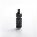 SXK Flash e-Vapor V4.5S+ Style RTA Rebuildable Tank Atomizer - Black, 316 Stainless Steel + Glass, 4.5ml, 23mm Diameter