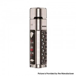 Authentic Wismec R40 40W 1700mAh VW Variable Wattage Pod System Mod Starter Kit - Silver Black, 3.0ml, 0.3ohm / 0.8ohm