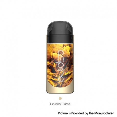 Authentic Aspire BP 60 1400mAh Pod System Starter Kit - Golden Flame, 5.0ml, 0.3 / 0.6ohm