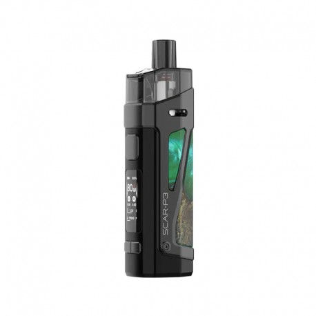 Authentic SMOKTech SMOK SCAR-P5 80W VW Box Mod Pod System Starter Kit - Green Stabilizing Wood, 5~80W, 1 x 18650