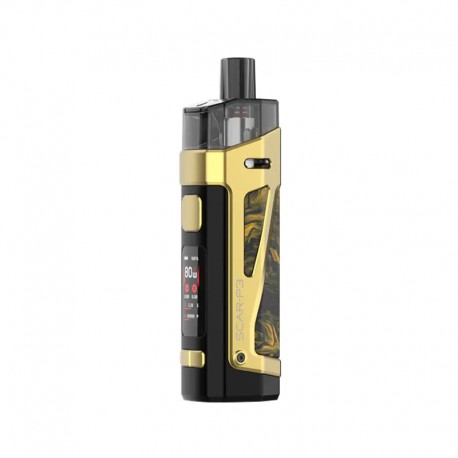 Authentic SMOKTech SMOK SCAR-P3 80W 2000mAh VW Box Mod Pod System Starter Kit - Fluid Gold, Zinc Alloy, 5~80W