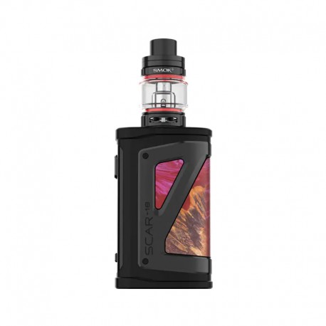 Authentic SMOKTech SMOK SCAR-18 230W VW Mod Starter Kit with TFV9 Tank - Red Stabilizing Wood, 1~230W, 2 x 18650