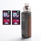 Authentic VOOPOO DRAG S 60W 2500mAh VW Mod Pod System Vape Starter Kit - Retro, Alloy + Leather, 4.5ml, 0.2ohm / 0.3ohm, 5~60W