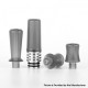 Authentic Reewape T2 510 Drip Tip Mouthpiece Kit for Atomizers - Grey, 1 Stainless Steel Base + 4 Resin Mouthpieces